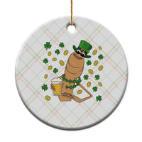 Marcus The Worm St Patricks Day Ceramic Ornament Funny Drinking Irish Beer Ireland