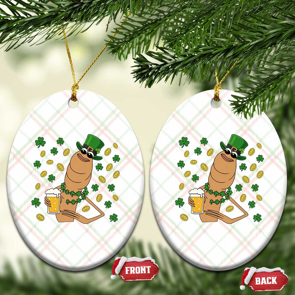 Marcus The Worm St Patricks Day Ceramic Ornament Funny Drinking Irish Beer Ireland