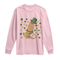 Marcus The Worm St Patricks Day Long Sleeve Shirt Funny Drinking Irish Beer Ireland