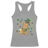 Marcus The Worm St Patricks Day Racerback Tank Top Funny Drinking Irish Beer Ireland