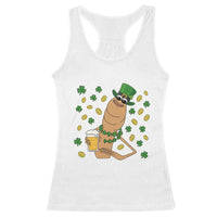 Marcus The Worm St Patricks Day Racerback Tank Top Funny Drinking Irish Beer Ireland