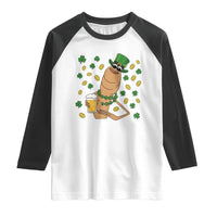 Marcus The Worm St Patricks Day Raglan Shirt Funny Drinking Irish Beer Ireland
