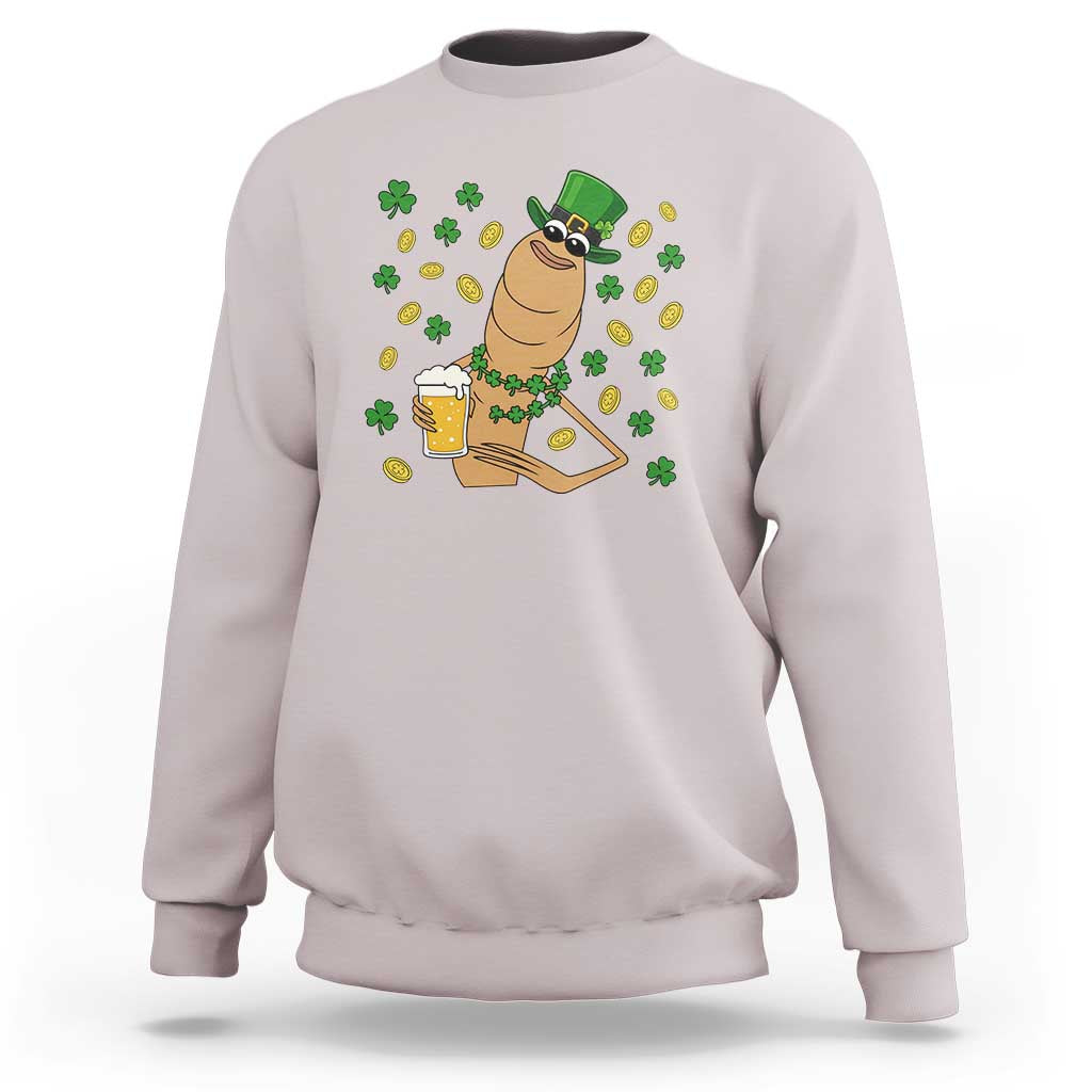 Marcus The Worm St Patricks Day Sweatshirt Funny Drinking Irish Beer Ireland