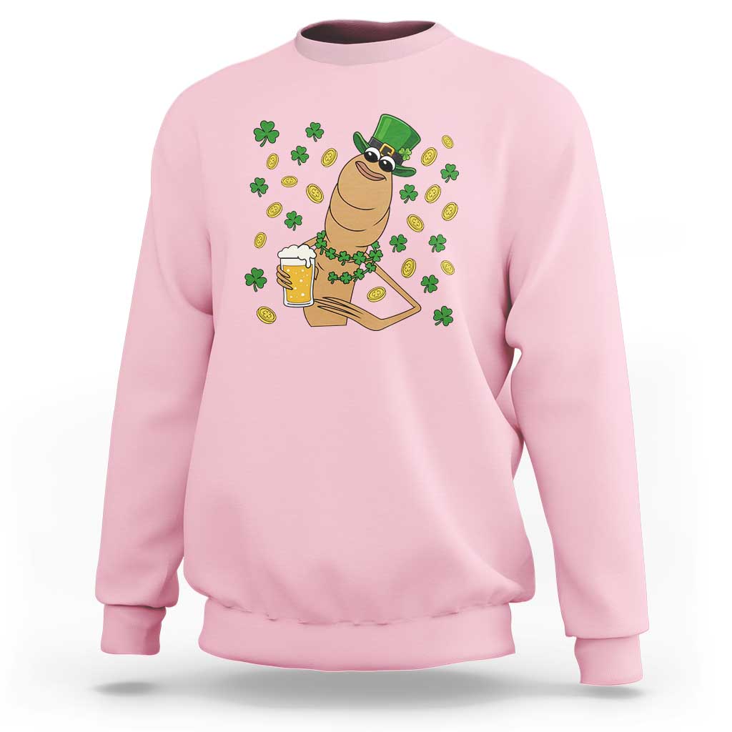 Marcus The Worm St Patricks Day Sweatshirt Funny Drinking Irish Beer Ireland