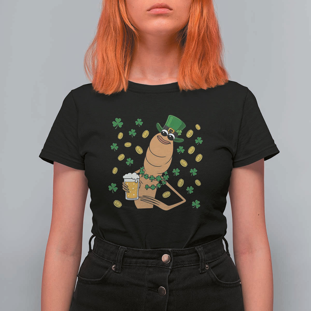 Marcus The Worm St Patricks Day T Shirt For Women Funny Drinking Irish Beer Ireland