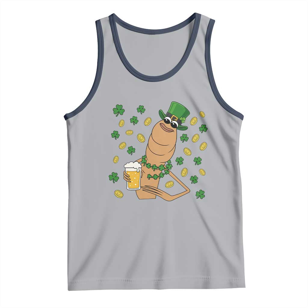 Marcus The Worm St Patricks Day Tank Top Funny Drinking Irish Beer Ireland