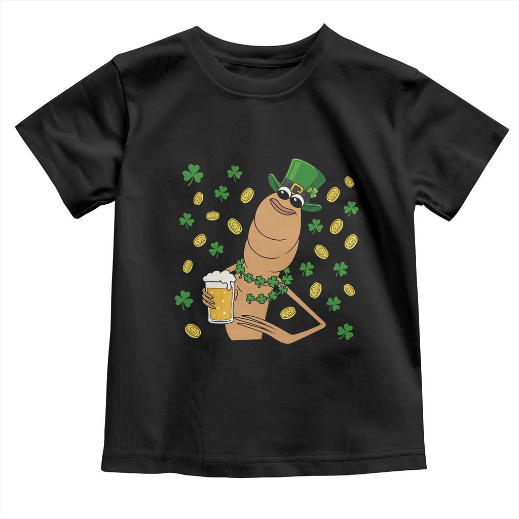 Marcus The Worm St Patricks Day Toddler T Shirt Funny Drinking Irish Beer Ireland