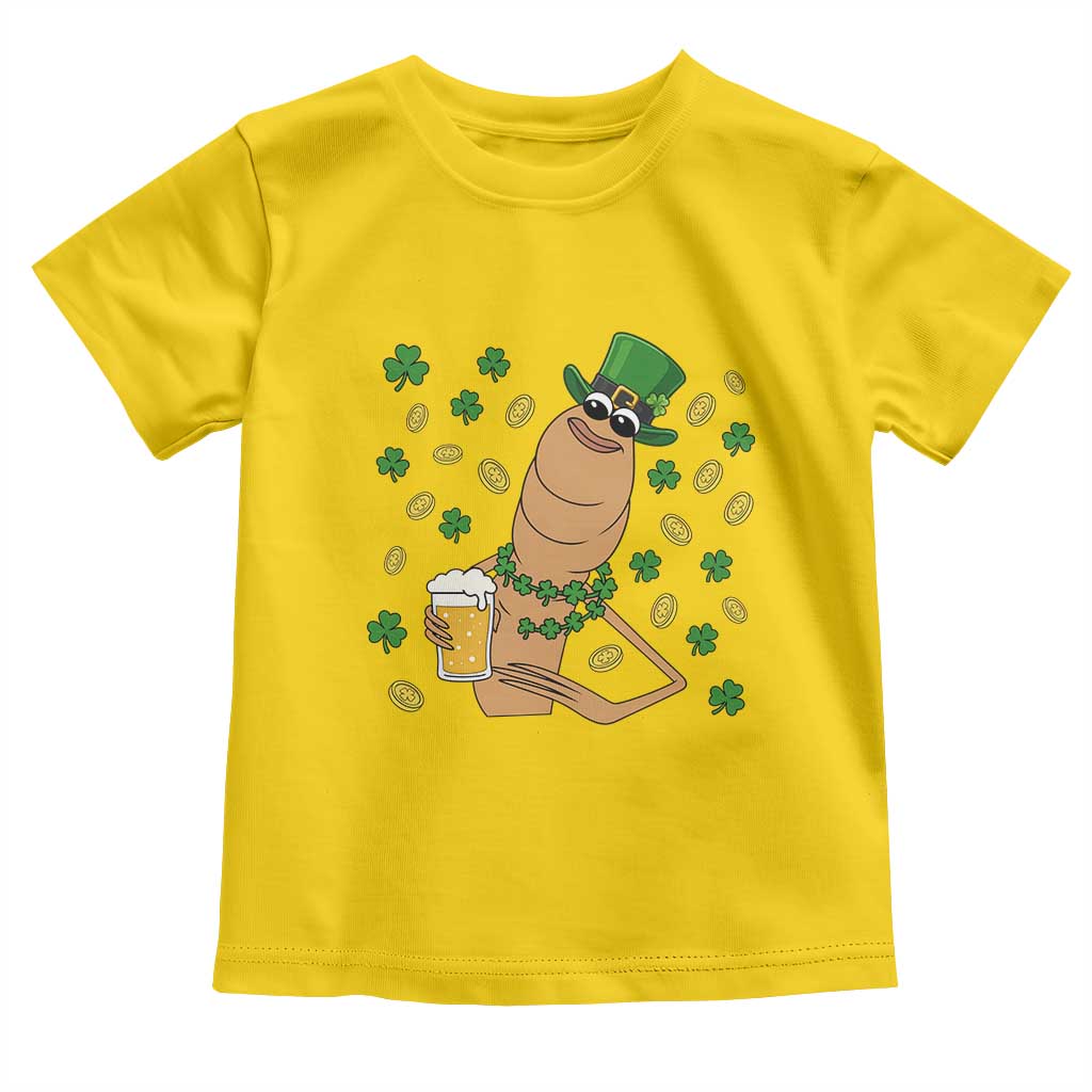 Marcus The Worm St Patricks Day Toddler T Shirt Funny Drinking Irish Beer Ireland