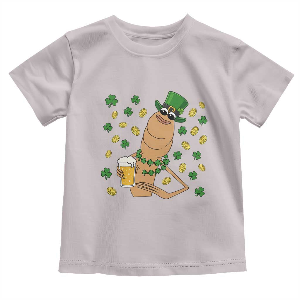 Marcus The Worm St Patricks Day Toddler T Shirt Funny Drinking Irish Beer Ireland