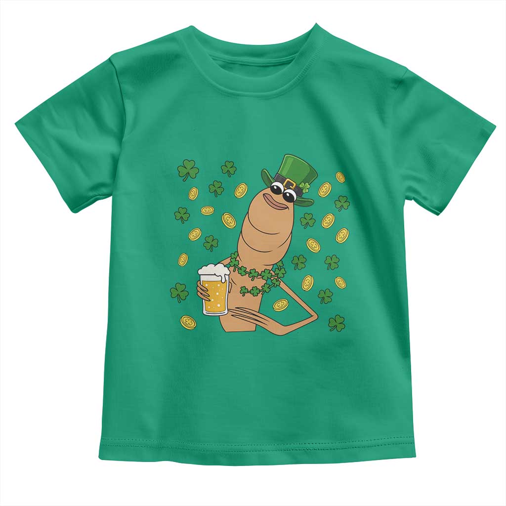 Marcus The Worm St Patricks Day Toddler T Shirt Funny Drinking Irish Beer Ireland