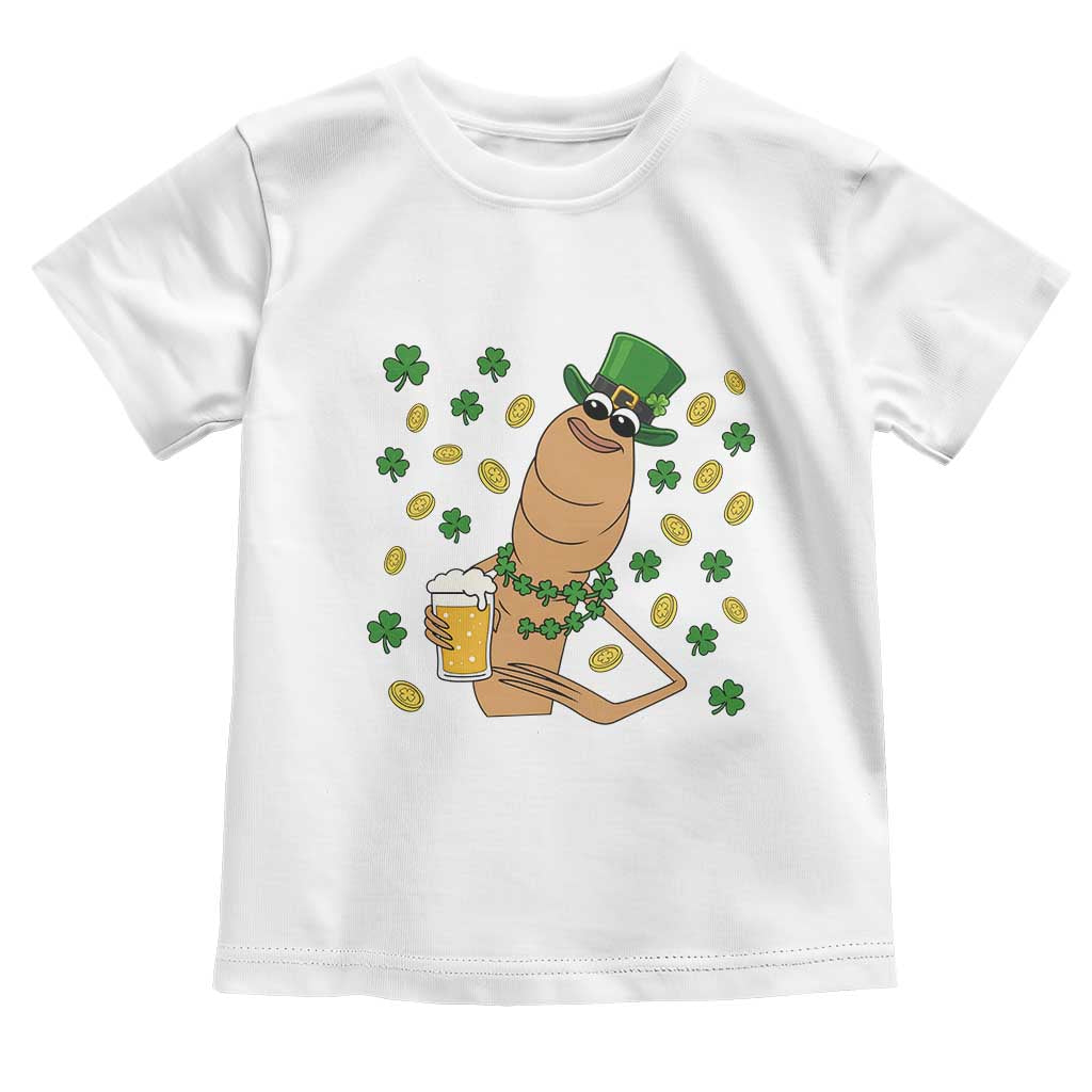 Marcus The Worm St Patricks Day Toddler T Shirt Funny Drinking Irish Beer Ireland