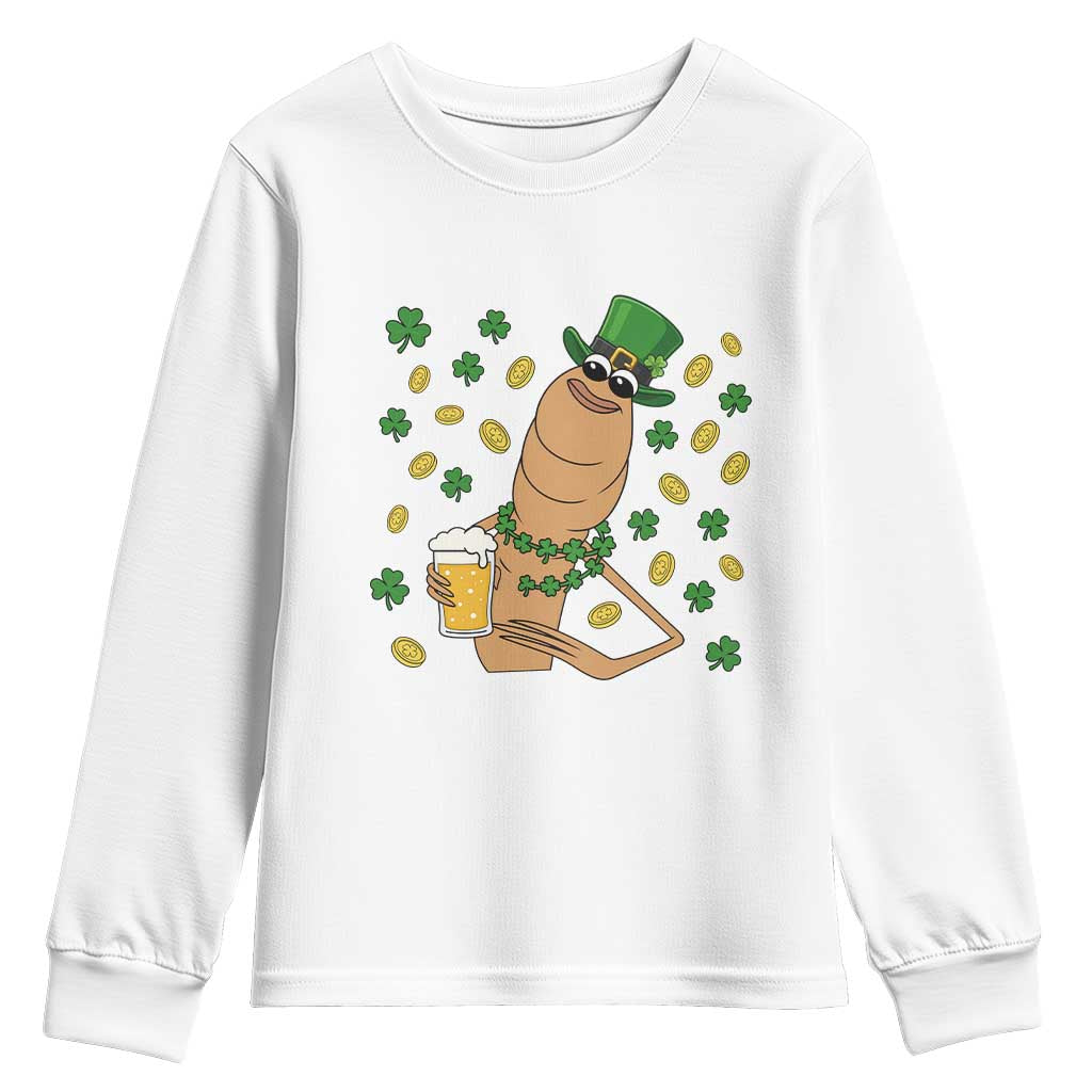 Marcus The Worm St Patricks Day Youth Sweatshirt Funny Drinking Irish Beer Ireland