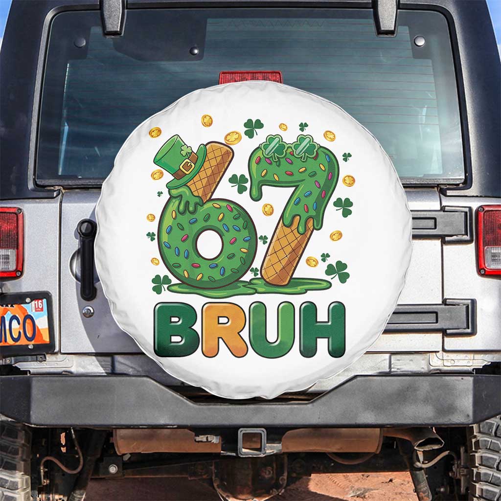 67 St Patricks Day Spare Tire Cover Funny Six Seven Bruh Meme