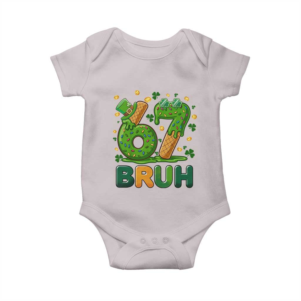 67 St Patricks Day Baby Onesie Funny Six Seven Bruh Meme