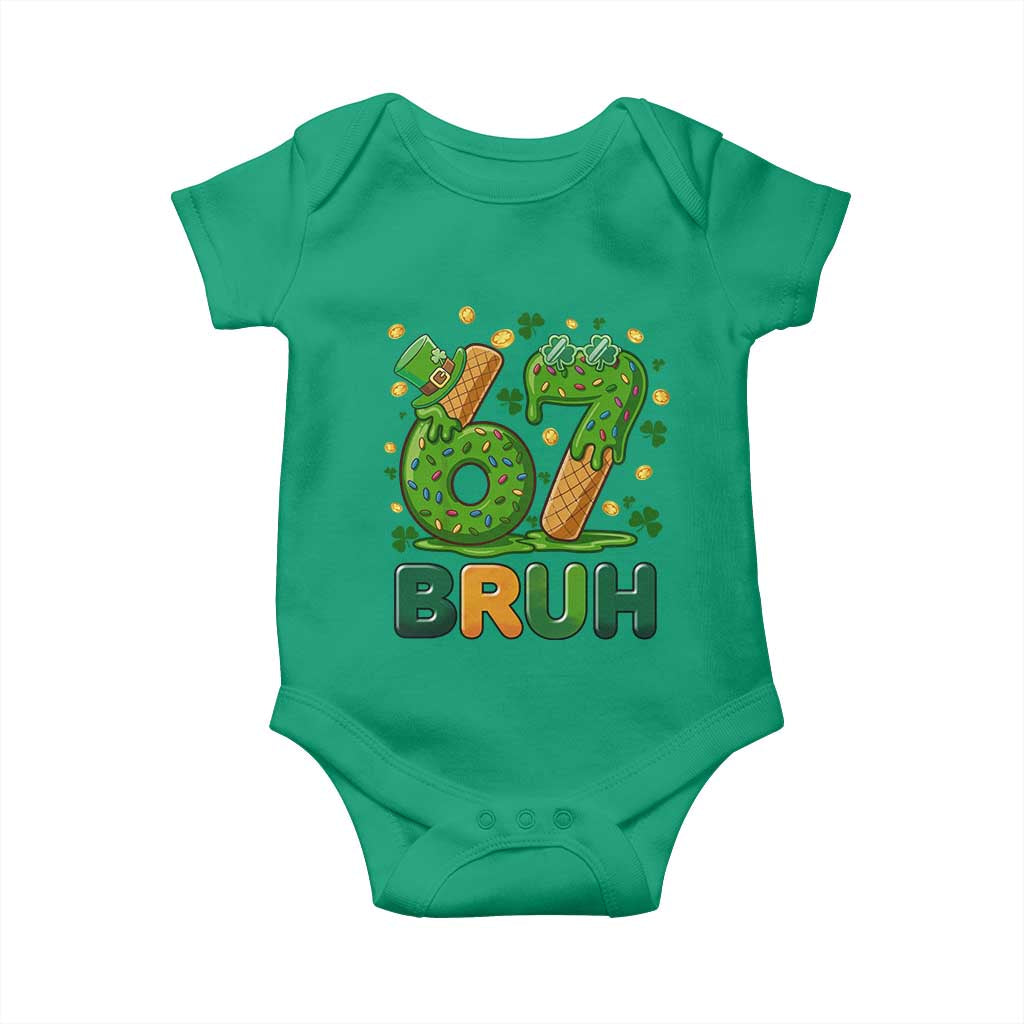 67 St Patricks Day Baby Onesie Funny Six Seven Bruh Meme