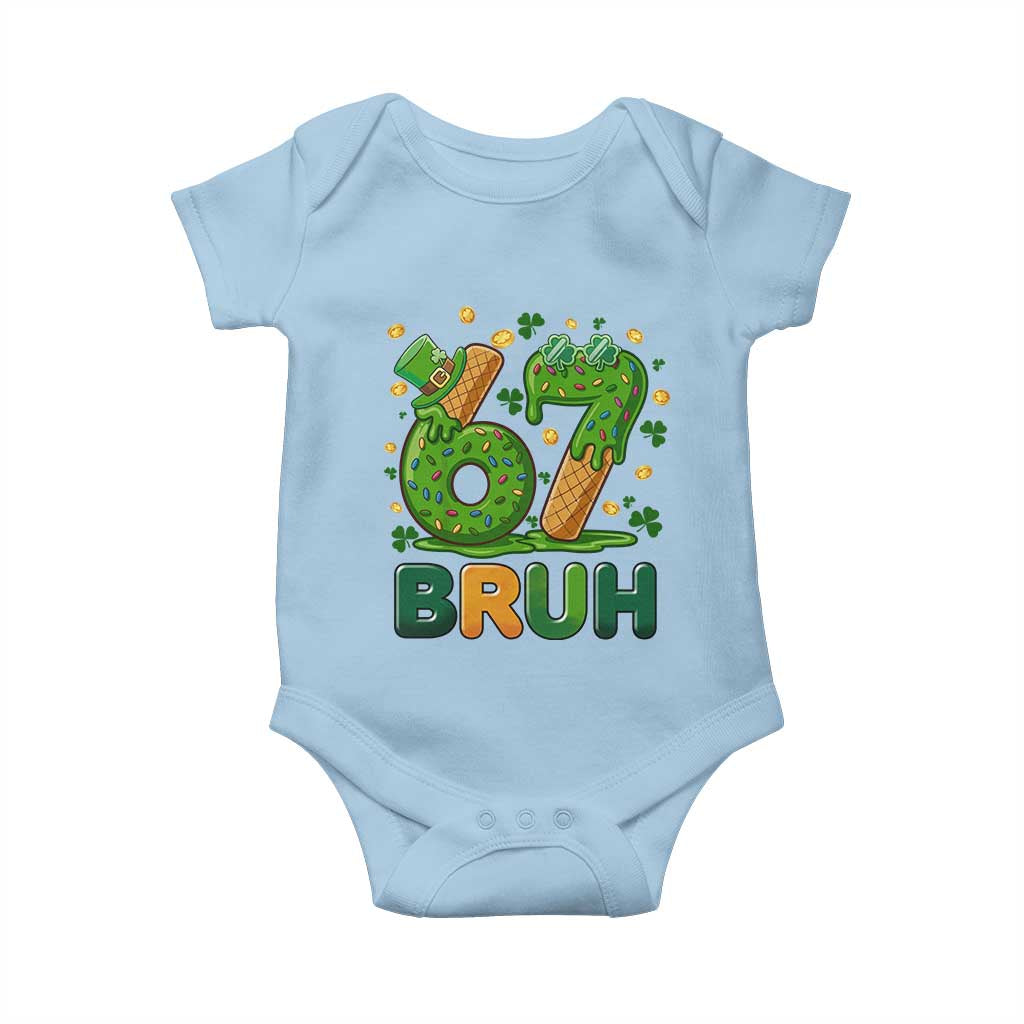 67 St Patricks Day Baby Onesie Funny Six Seven Bruh Meme