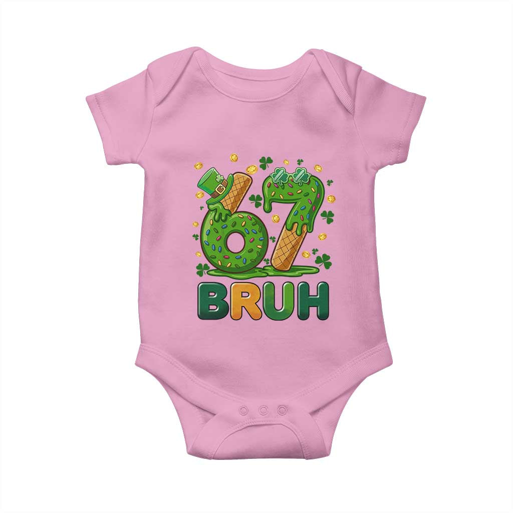 67 St Patricks Day Baby Onesie Funny Six Seven Bruh Meme