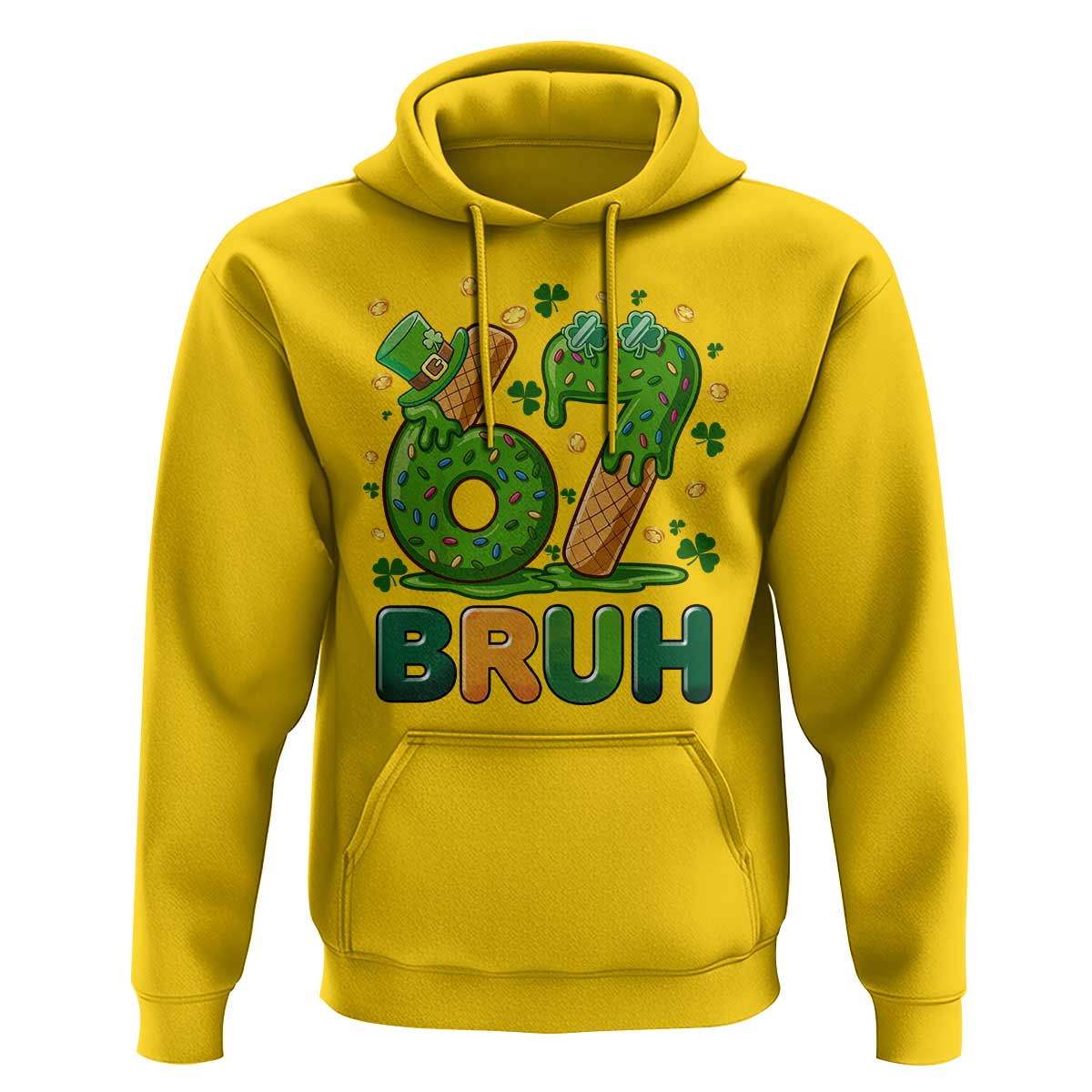 67 St Patricks Day Hoodie Funny Six Seven Bruh Meme