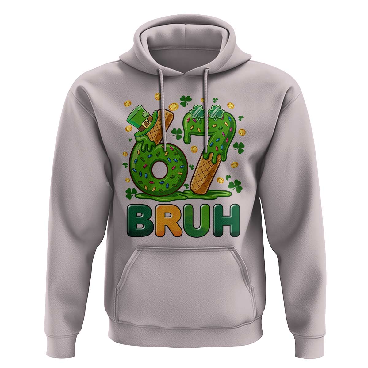 67 St Patricks Day Hoodie Funny Six Seven Bruh Meme