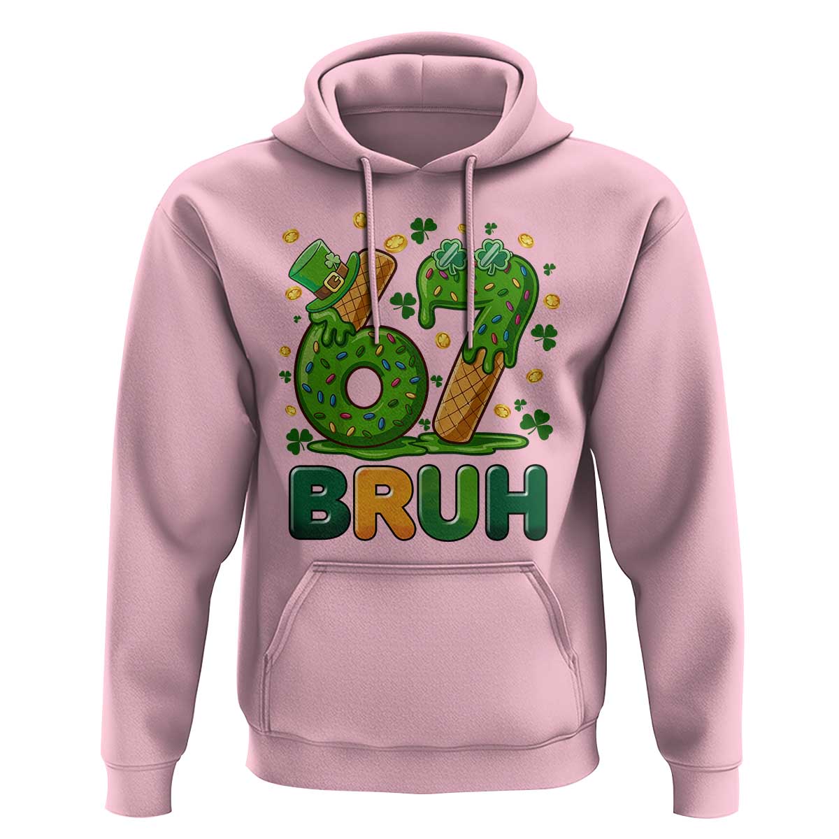 67 St Patricks Day Hoodie Funny Six Seven Bruh Meme