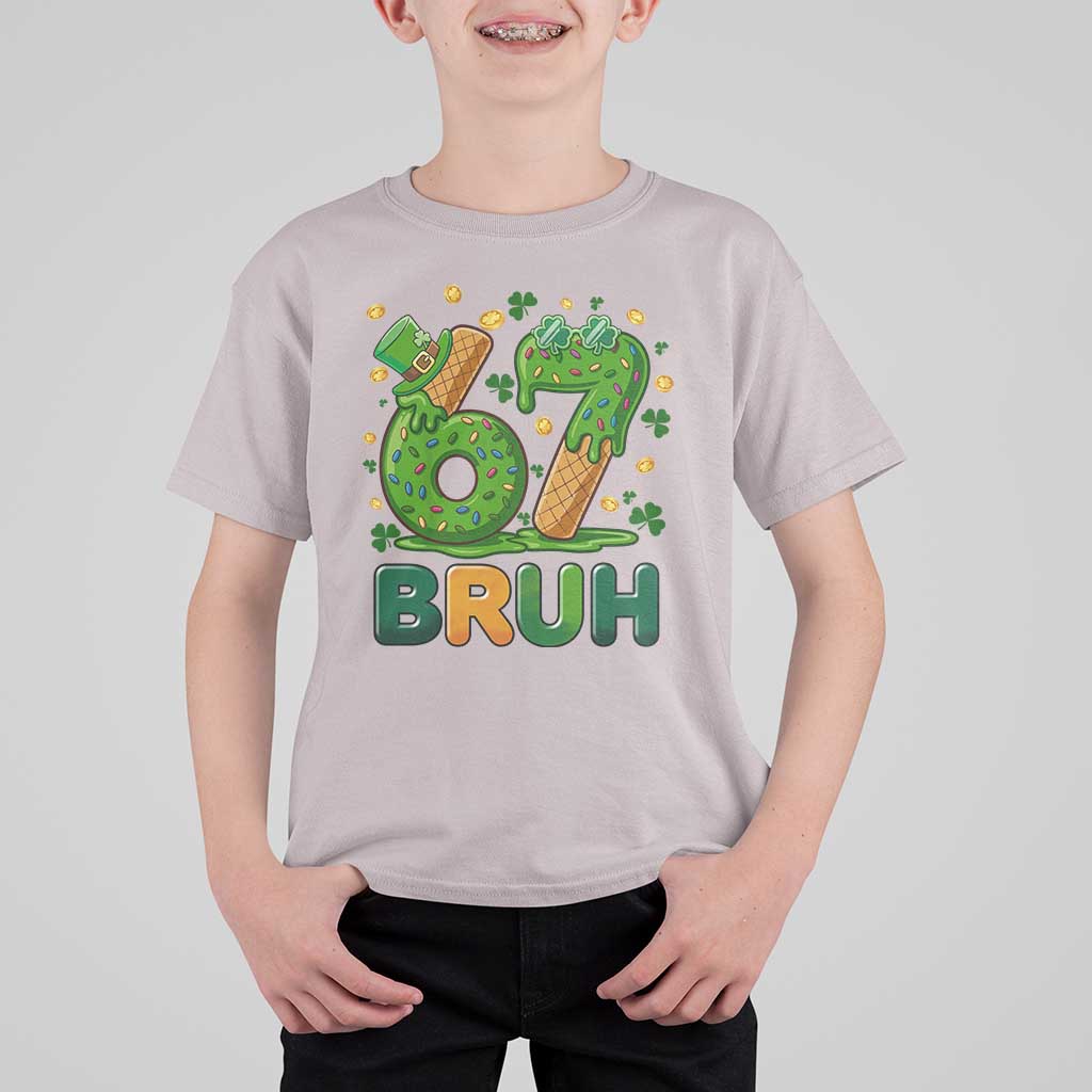 67 St Patricks Day T Shirt For Kid Funny Six Seven Bruh Meme