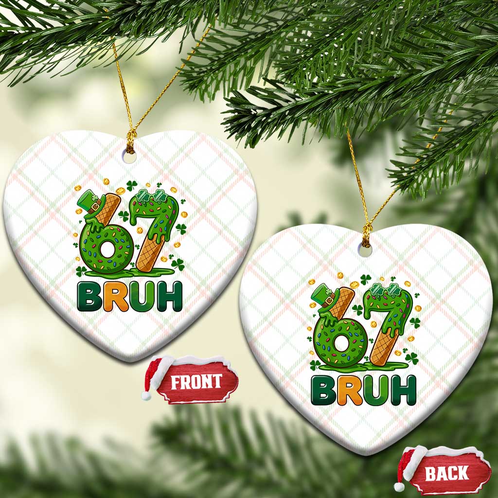 67 St Patricks Day Ceramic Ornament Funny Six Seven Bruh Meme