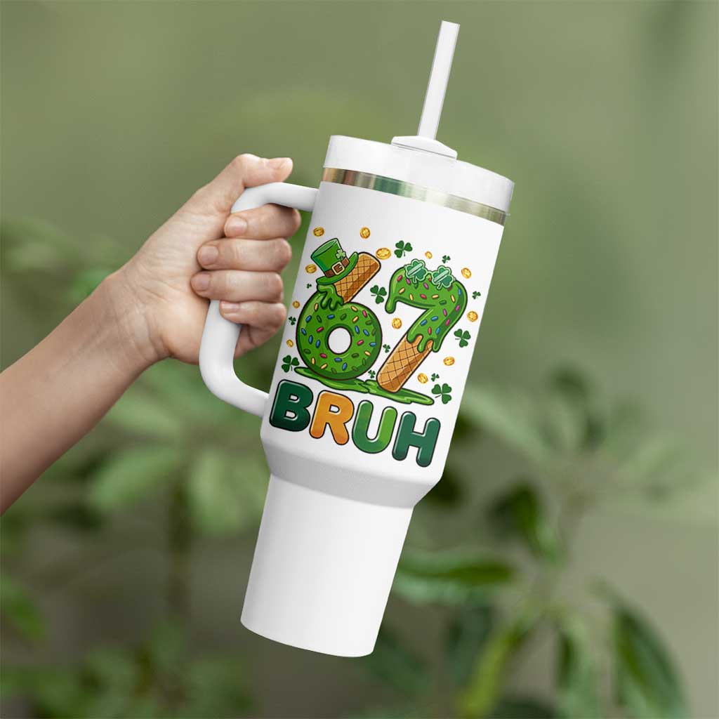 67 St Patricks Day Tumbler With Handle Funny Six Seven Bruh Meme