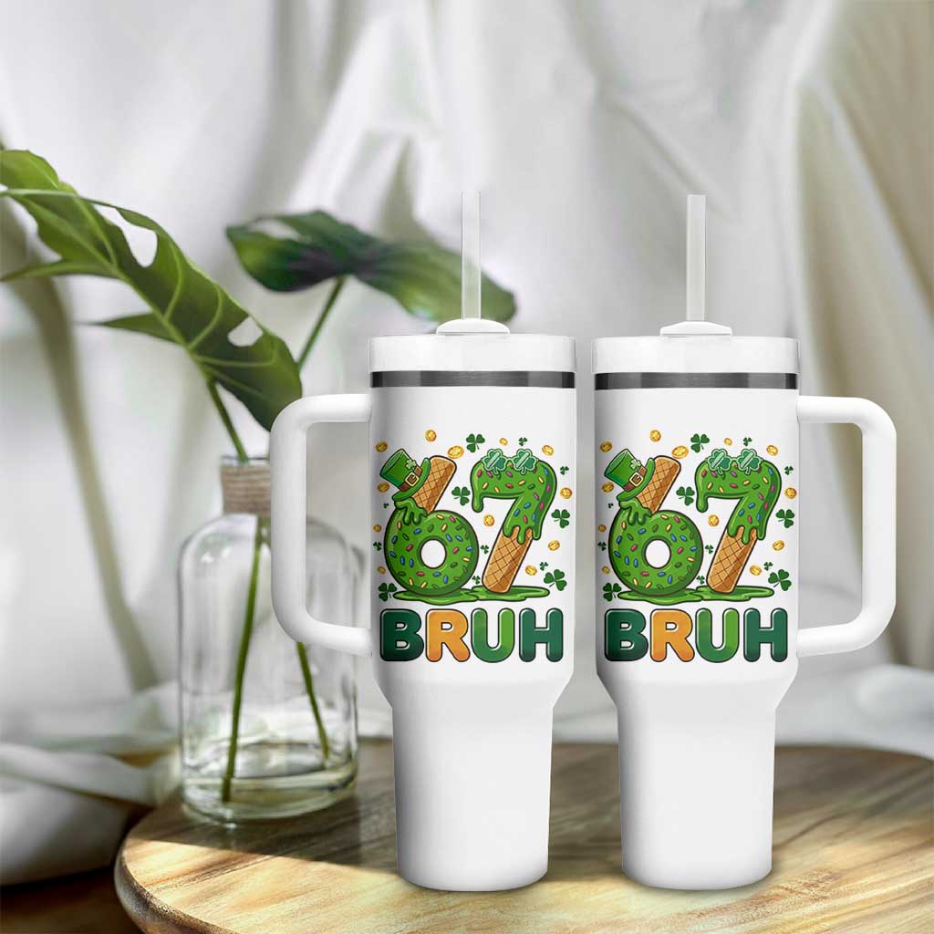 67 St Patricks Day Tumbler With Handle Funny Six Seven Bruh Meme
