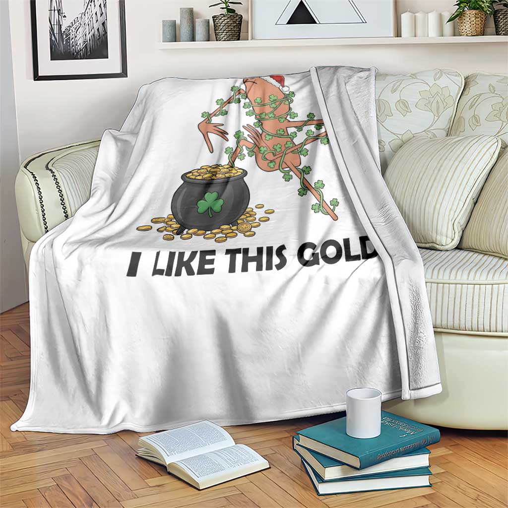 Marcus The Worm St Patricks Day Throw Blanket I Like This Gold