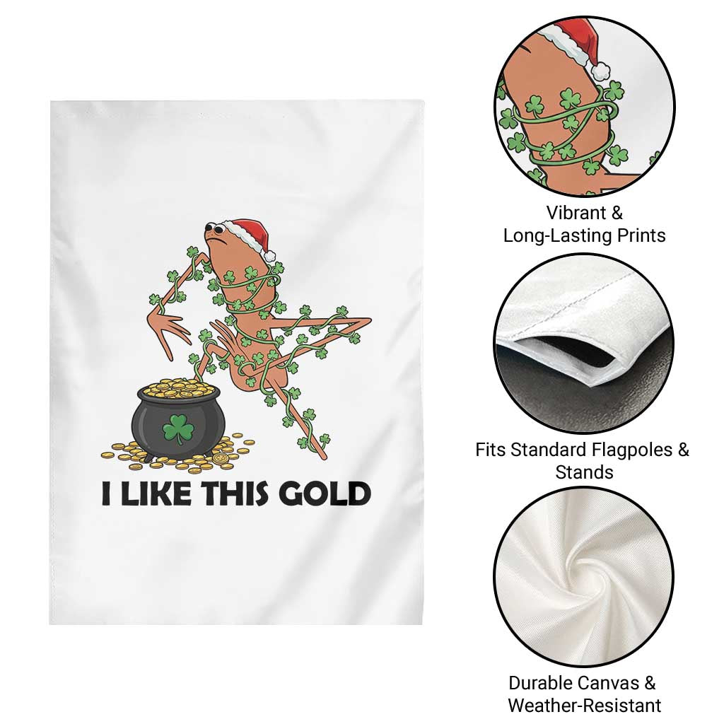 Marcus The Worm St Patricks Day Garden Flag I Like This Gold