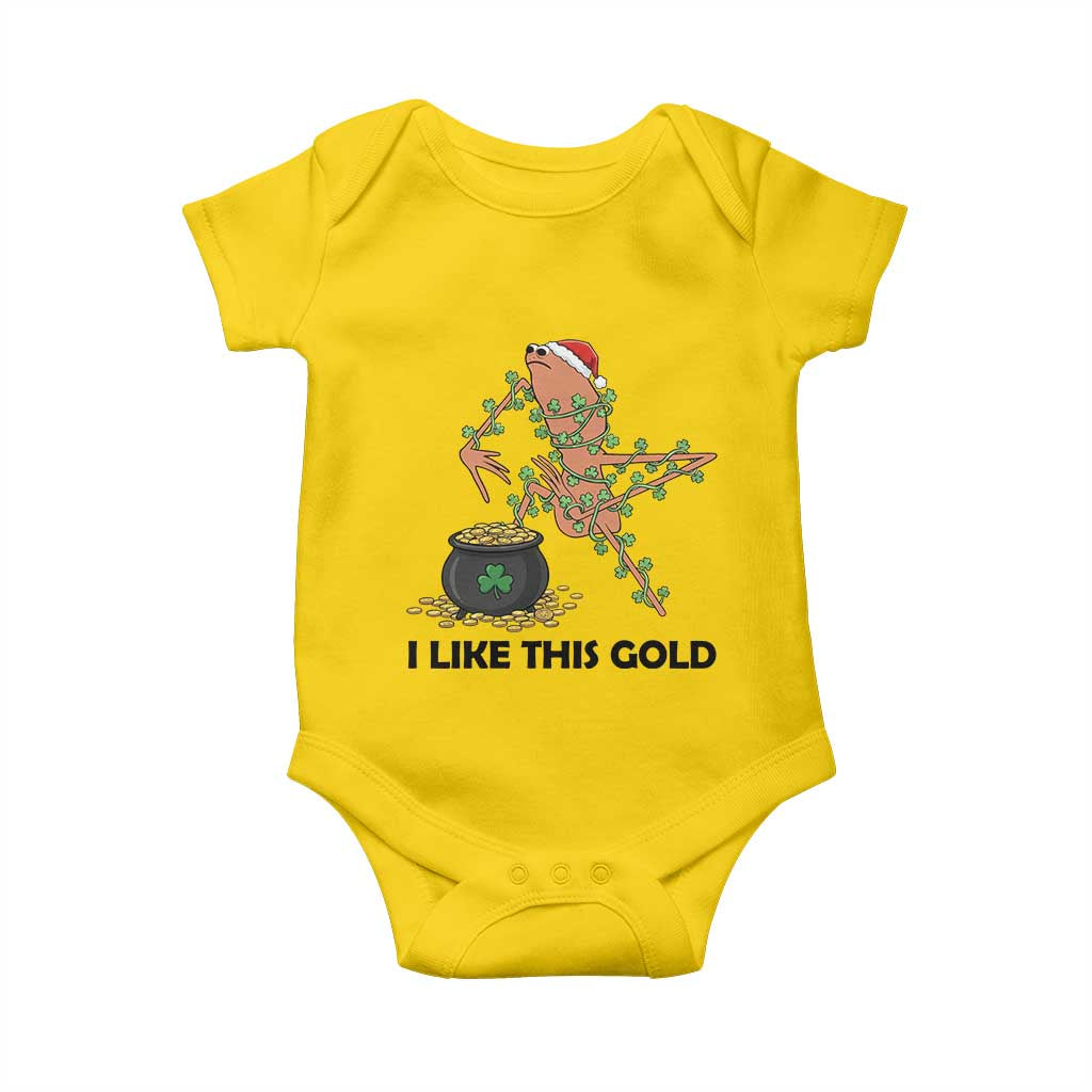 Marcus The Worm St Patricks Day Baby Onesie I Like This Gold