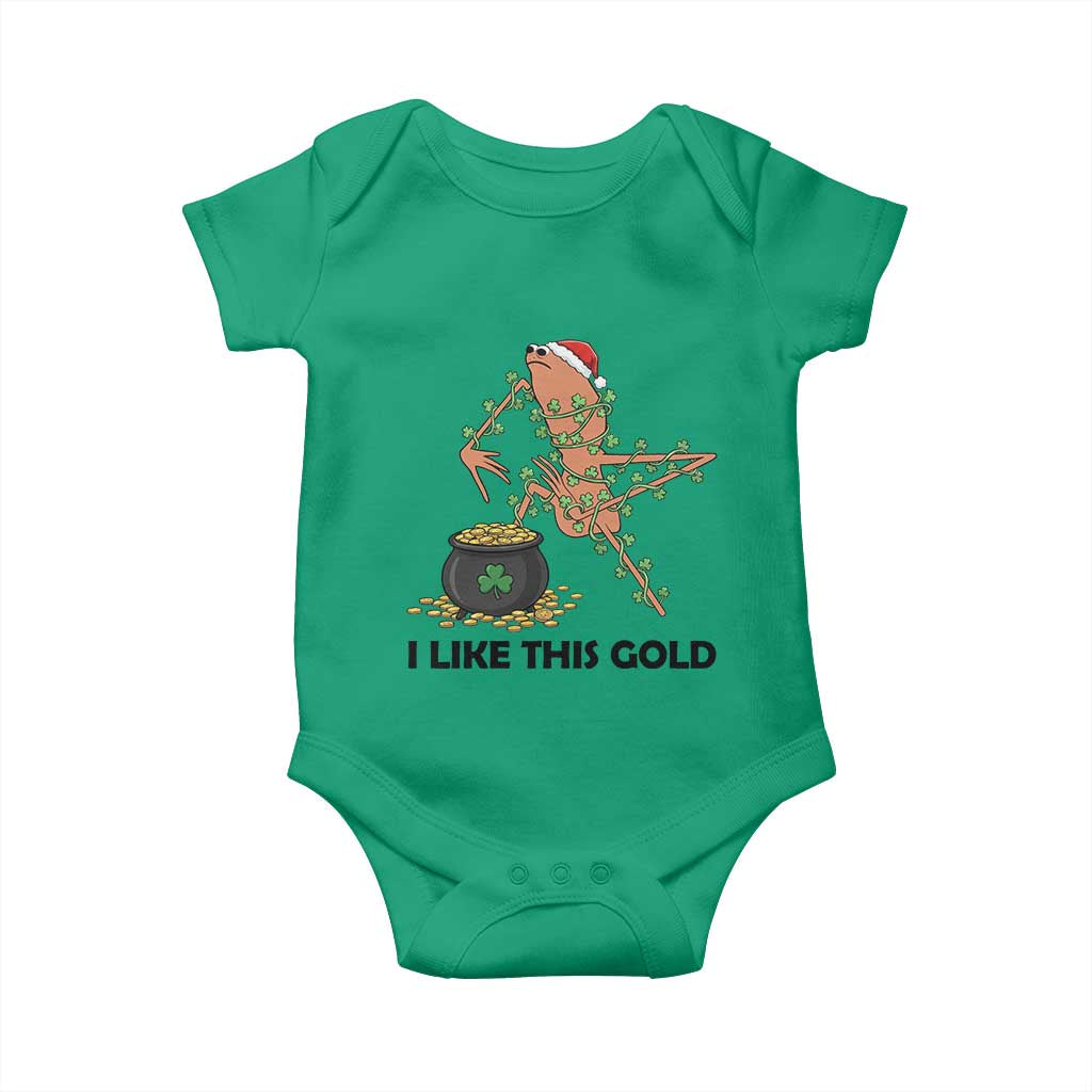 Marcus The Worm St Patricks Day Baby Onesie I Like This Gold