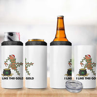 Marcus The Worm St Patricks Day 4 in 1 Can Cooler Tumbler I Like This Gold