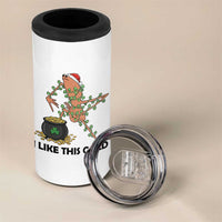 Marcus The Worm St Patricks Day 4 in 1 Can Cooler Tumbler I Like This Gold