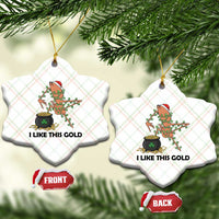 Marcus The Worm St Patricks Day Ceramic Ornament I Like This Gold