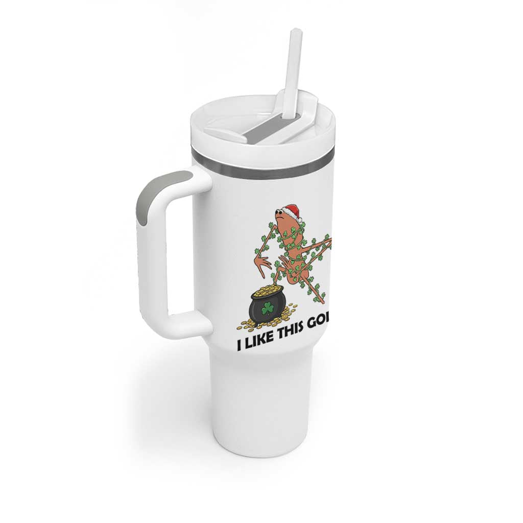Marcus The Worm St Patricks Day Tumbler With Handle I Like This Gold
