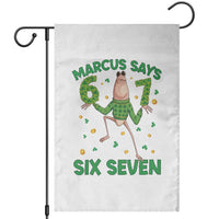 Marcus The Worm St Patricks Day Garden Flag Funny 67 Six Seven Hands Meme