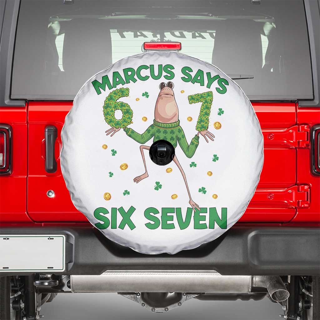 Marcus The Worm St Patricks Day Spare Tire Cover Funny 67 Six Seven Hands Meme