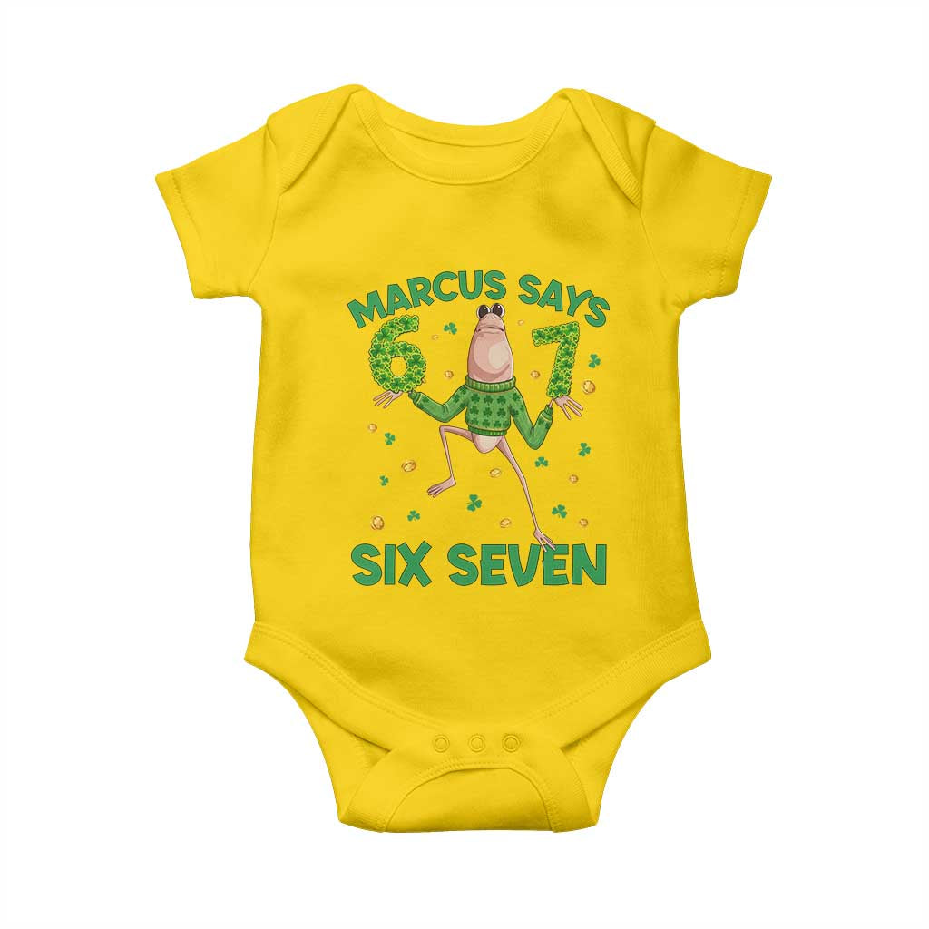 Marcus The Worm St Patricks Day Baby Onesie Funny 67 Six Seven Hands Meme