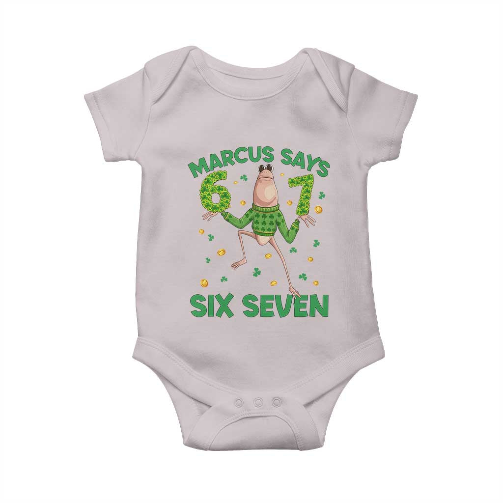 Marcus The Worm St Patricks Day Baby Onesie Funny 67 Six Seven Hands Meme