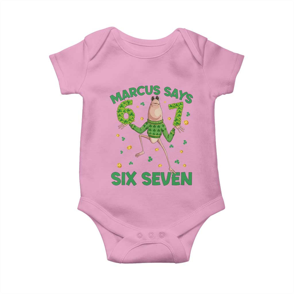 Marcus The Worm St Patricks Day Baby Onesie Funny 67 Six Seven Hands Meme