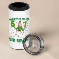 Marcus The Worm St Patricks Day 4 in 1 Can Cooler Tumbler Funny 67 Six Seven Hands Meme