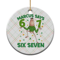 Marcus The Worm St Patricks Day Ceramic Ornament Funny 67 Six Seven Hands Meme