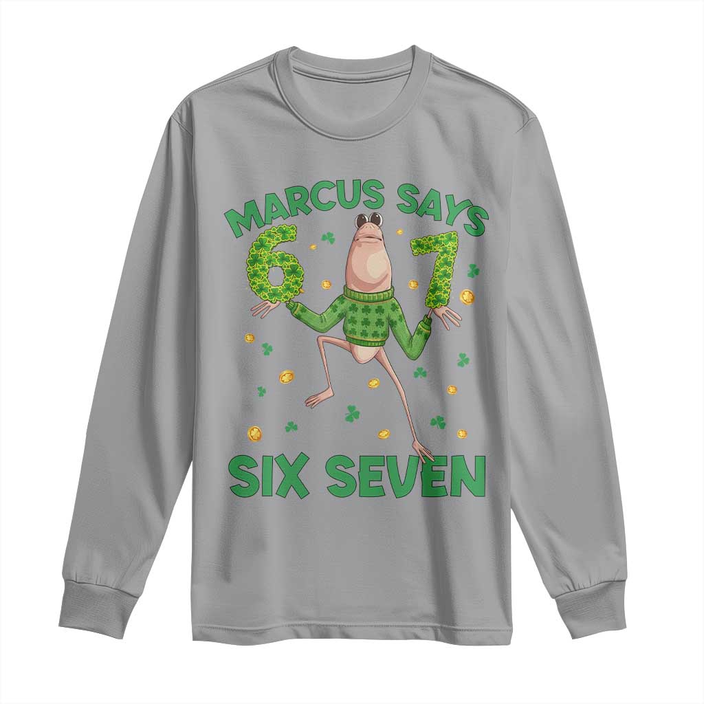 Marcus The Worm St Patricks Day Long Sleeve Shirt Funny 67 Six Seven Hands Meme