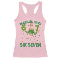 Marcus The Worm St Patricks Day Racerback Tank Top Funny 67 Six Seven Hands Meme