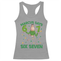Marcus The Worm St Patricks Day Racerback Tank Top Funny 67 Six Seven Hands Meme