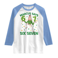 Marcus The Worm St Patricks Day Raglan Shirt Funny 67 Six Seven Hands Meme