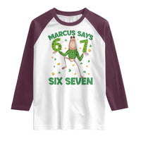 Marcus The Worm St Patricks Day Raglan Shirt Funny 67 Six Seven Hands Meme