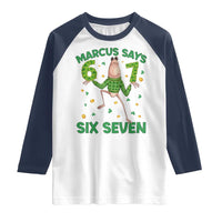Marcus The Worm St Patricks Day Raglan Shirt Funny 67 Six Seven Hands Meme