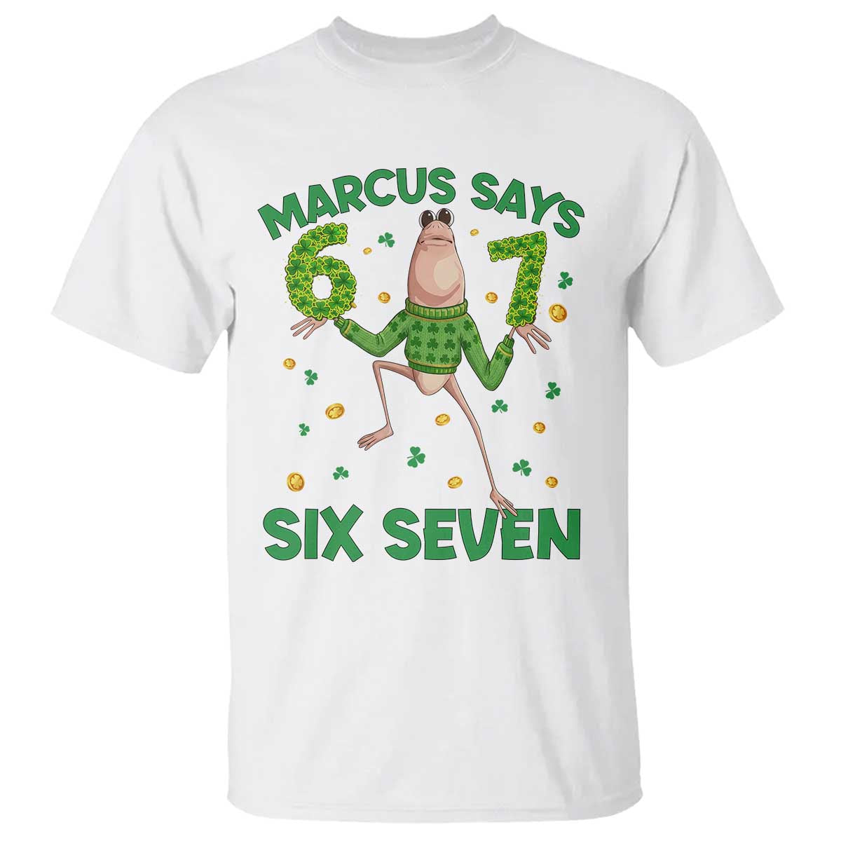 Marcus The Worm St Patricks Day T Shirt Funny 67 Six Seven Hands Meme